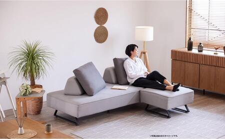 【本体取替カバー(同色)セット】 リバティ2 スツール 65cm ライトグレー【モーブル】【大川家具】