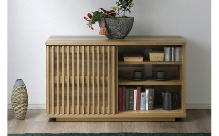 【ウォールナット】大川家具 幅120cm サイドボード -value-バリュー