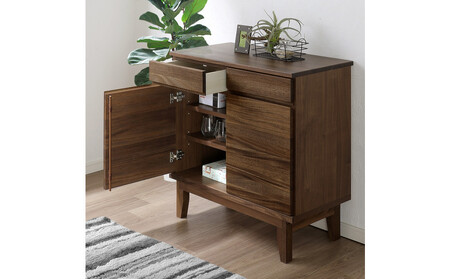 大川家具 幅80cm サイドボード 無垢材 -owl-オウル