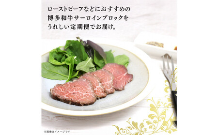 博多和牛 サーロインブロック 定期便全6回 計約3kg(約500g×6回)