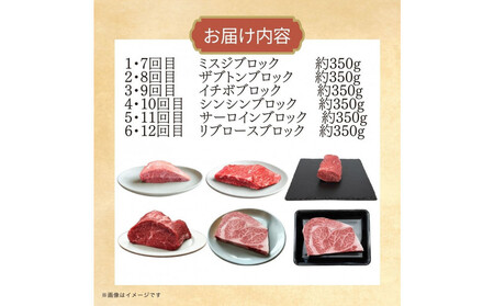 博多和牛 希少部位ブロック 定期便全12回