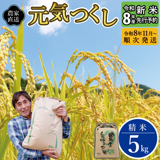 ＼令和7年産 先行予約／ 【2025年11月より順次発送】《令和7年産 》 福岡県大川市産 米「 元気つくし 」 5kg | お米 米 こめ 精米 白米 ライス ブランド米 ごはん ご飯