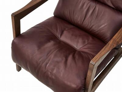 【開梱設置】MARUSHO モルビド 本革 1人掛けソファ ワインレッド (MO583)