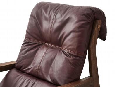 【開梱設置】MARUSHO モルビド 本革 1人掛けソファ ワインレッド (MO583)