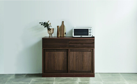 無垢リビング家具エリア2(キャビネット・カウンターボード・食器棚)120cm【2色】