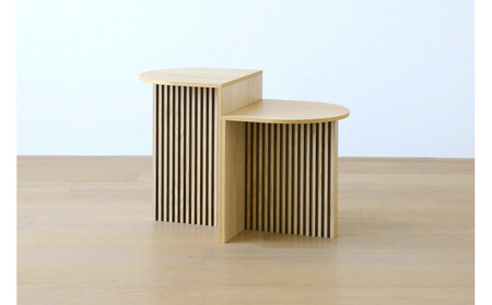 【開梱設置】高野木工 リブシリーズ H50サイドテーブル オーク【10年保証】
