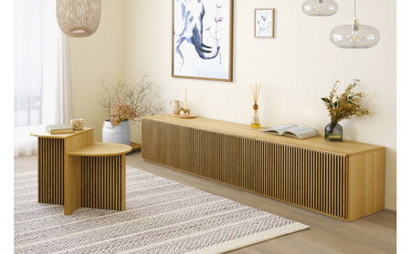 【開梱設置】高野木工 リブシリーズ 75ローボード オーク【10年保証】