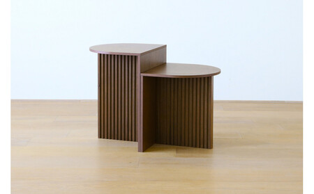 【開梱設置】高野木工 リブシリーズ H40サイドテーブル ウォルナット【10年保証】