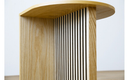 【開梱設置】高野木工 リブシリーズ H40サイドテーブル オーク【10年保証】