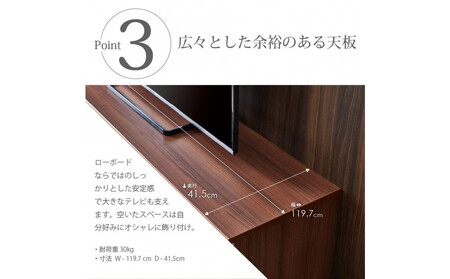 テレビボード 【リノア 120】 レガートチーク