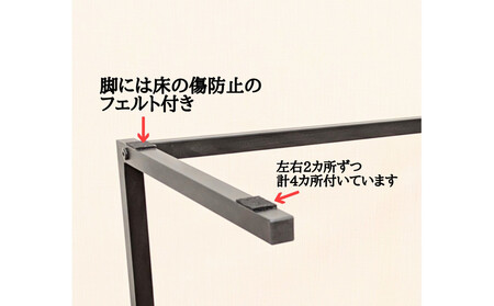 サイドテーブル 木製 アイアンレッグ アルダー 無垢材 1人用