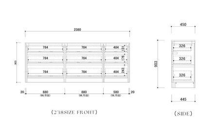 【FOGGY】カウンターCtype【238cm】