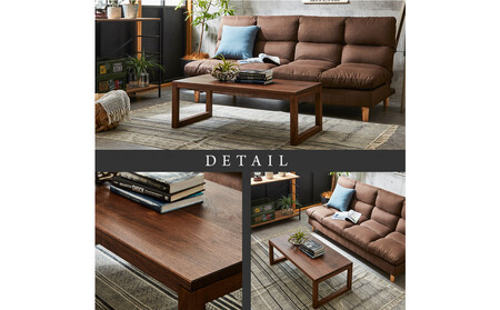 【大川家具】無垢材 センターテーブル 凛 四角脚 幅1200【設置付き】WN