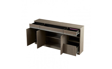 サイドボード 160cm シーン オークグレー 【モーブル/大川家具】