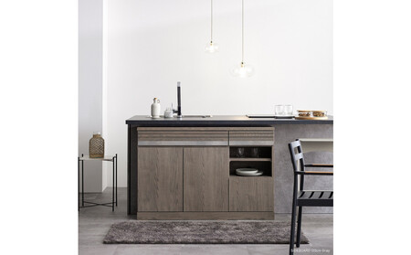 サイドボード 120cm シーン オークグレー 【モーブル/大川家具】