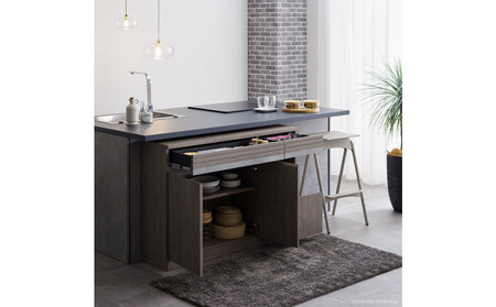 サイドボード 120cm シーン オークグレー 【モーブル/大川家具】