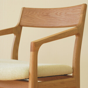 ダイニングチェア オーク無垢材 肘付 TS-10HO WAプラス 大川市