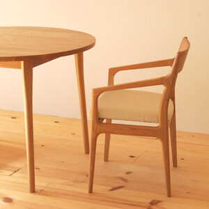 ダイニングチェア オーク無垢材 肘付 TS-10HO WAプラス 大川市