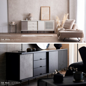 AGUERO アゲロ 160cm サイドボード <オークホワイト> 【モーブル】【大川家具】