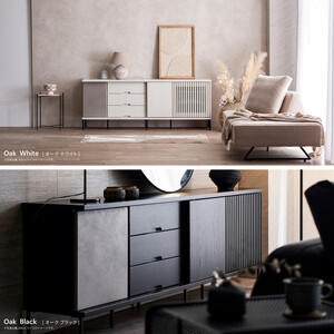 AGUERO アゲロ 180cm サイドボード <オークホワイト> 【モーブル】【大川家具】