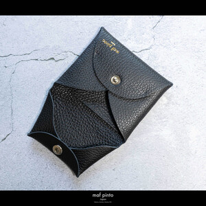 maf pinto (マフ ピント) ミニ財布 コンパクト ウォレット 小型 小銭入れ カードケース レザー 本革 64ブラック