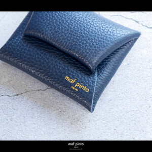 maf pinto (マフ ピント) ミニ財布 コンパクト ウォレット 小型 小銭入れ カードケース レザー 本革 63ネイビー