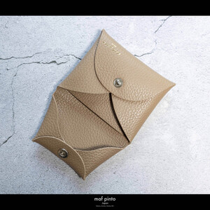 maf pinto (マフ ピント) ミニ財布 コンパクト ウォレット 小型 小銭入れ カードケース レザー 本革 60カプチーノ