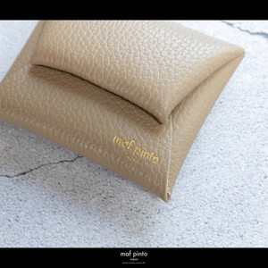 maf pinto (マフ ピント) ミニ財布 コンパクト ウォレット 小型 小銭入れ カードケース レザー 本革 60カプチーノ