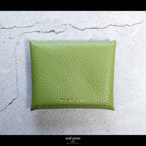 maf pinto (マフ ピント) ミニ財布 コンパクト ウォレット 小型 小銭入れ カードケース レザー 本革 58グリーンティー