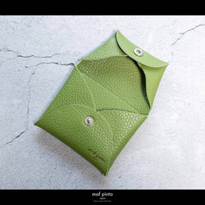 maf pinto (マフ ピント) ミニ財布 コンパクト ウォレット 小型 小銭入れ カードケース レザー 本革 58グリーンティー