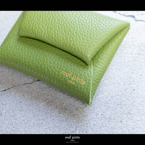 maf pinto (マフ ピント) ミニ財布 コンパクト ウォレット 小型 小銭入れ カードケース レザー 本革 58グリーンティー