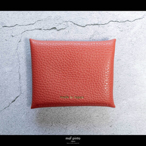 maf pinto (マフ ピント) ミニ財布 コンパクト ウォレット 小型 小銭入れ カードケース レザー 本革 56フレッシュレッド