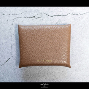 maf pinto (マフ ピント) ミニ財布 コンパクト ウォレット 小型 小銭入れ カードケース レザー 本革 61キャラメル