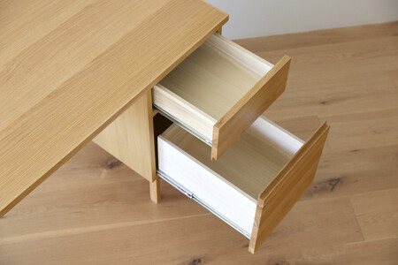 【開梱設置】高野木工 プレーンデスク SET8 オーク(W130×D60cm)【10年保証】