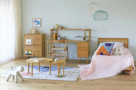 【開梱設置】高野木工 プレーンデスク SET4 オーク(W120×D60cm)【10年保証】