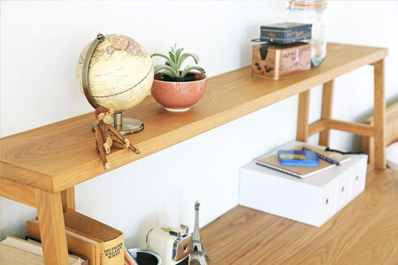 【開梱設置】高野木工 プレーンデスク SET4 オーク(W120×D60cm)【10年保証】