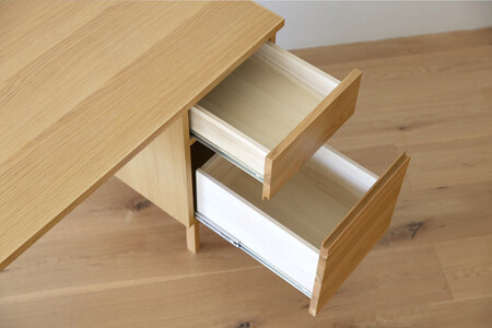 【開梱設置】高野木工 プレーンデスク SET3 オーク(W120×D60cm)【10年保証】