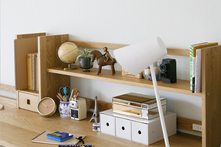 【開梱設置】高野木工 プレーンデスク SET2 オーク(W90×D55cm)【10年保証】