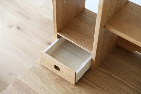 【開梱設置】高野木工 プレーンデスク SET2 オーク(W90×D55cm)【10年保証】