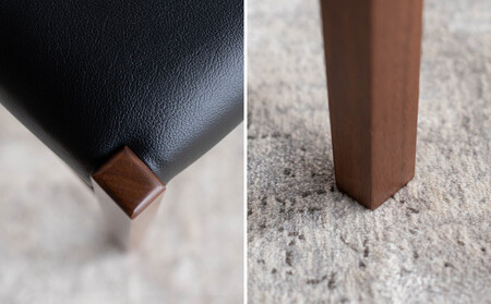 BCジャンブル01 ベンチ ウォールナット オールマイティブラック 1脚 単品 チェア 椅子