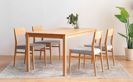 DT01 DC01 5点 150 ダイニングセット ビーチクリア アネルカグレー テーブル 椅子