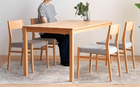 DT01 DC01 5点 150 ダイニングセット ビーチクリア アネルカグレー テーブル 椅子