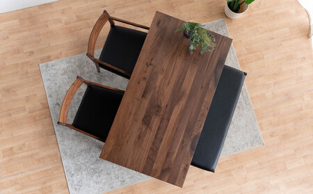 DT01 DC02 BC01 4点 ダイニングセット ウォールナット オールマイティブラック テーブル 椅子 ベンチ