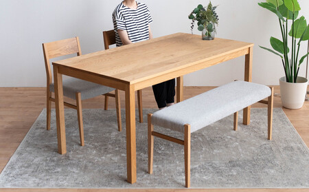 DT01 DC01 BC01 4点 ダイニングセット オーク アネルカグレー テーブル 椅子 ベンチ