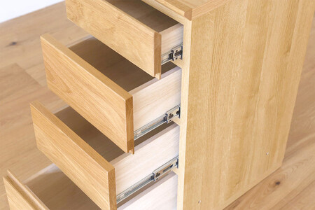 【開梱設置】高野木工 アスター ASTER 120天板 + サイドパネル(右・左) + 30チェスト ※チェア別売 オーク【10年保証】