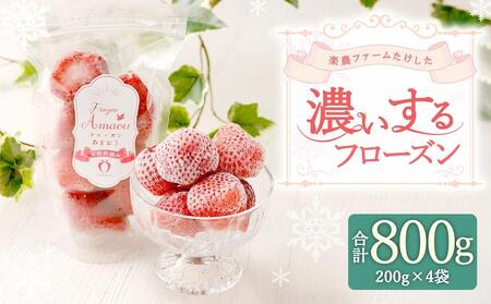 武下さんちの冷凍あまおう 「濃いするフローズン200g」×4袋