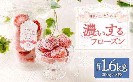 武下さんちの 冷凍あまおう「濃いするフローズン200g」×8袋【アイス お菓子 菓子 アイス おかし あまおう 食品 アイス フルーツ あまおう 果物 あまおうくだもの 食品 人気 おすすめ 送料無料】