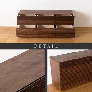 【大川家具】無垢材 ローチェスト チェスト 洋服タンス 収納タンス 整理タンス クローゼット たんす 衣類収納 小物収納 風雅 幅1500 ウォールナット 全引出  完成品 高級感【設置付き】