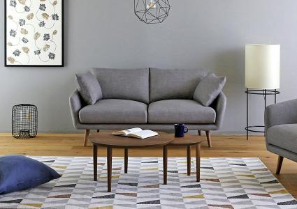 【開梱設置】高野木工 バルーンリビングテーブル 69-2枚 ウォールナット【10年保証】