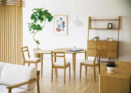 【開梱設置】高野木工 バルーンダイニングテーブル［単品］ ホワイトオーク【10年保証】